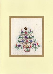 Kerstboom geborduurd