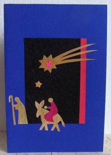 Weg naar bethlehem met ster, rood