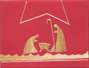 Kribbe onder grote ster, rood