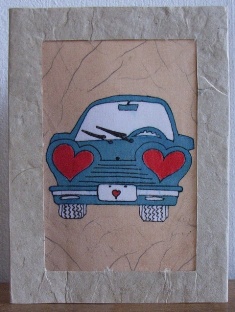 Auto met hartjes