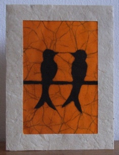 Twee vogeltjes zwart