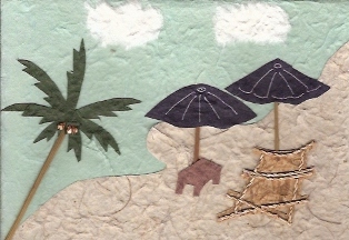 Parasol op het strand