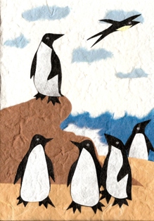 Pinguins op een rots