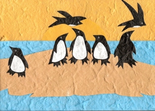 Pinguins op een eiland