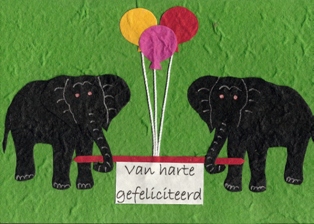 Twee olifanten - gefeliciteerd