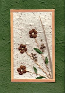 Droogbloemen in vierkant, groen