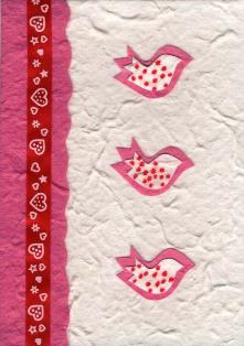 Drie roze duifjes