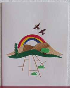 Landschap met regenboog