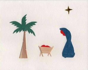 Blauwe Maria met palm