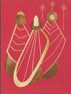 Drie koningen abstract, rood