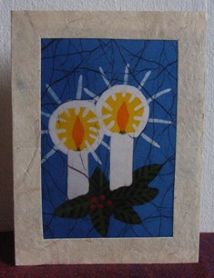 Twee kaarsen blauw