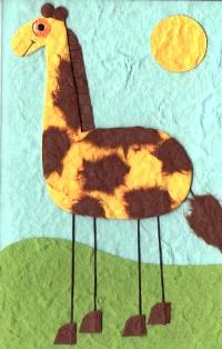 Fun animal cards; Giraffe