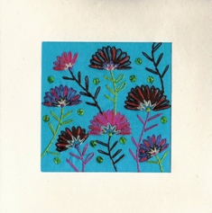 Waaierbloemen, blauw