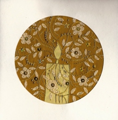 Kaars met bloemen